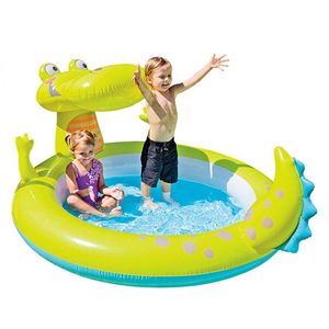 استخر بادی کودک اینتکس intex طرح تمساح با آبپاش مدل 57431-اسباب بازی